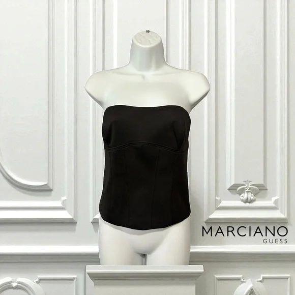 Marciano Guess, Black Bustier Top, Size Small - Picture 1 of 12